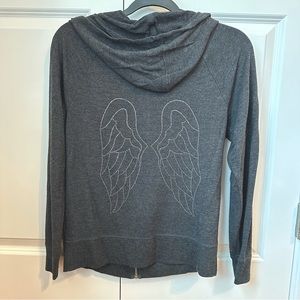 Super soft Victoria’s Secret zip-up hoodie with angle wing back